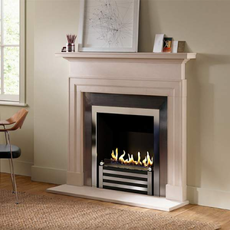 Биокамин в мраморном портале Firezo Avanti